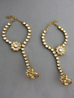 Sanskriti Hand Harness/Bracelet-White