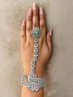 Amisha Hand Harness / Bracelet - Mint Green