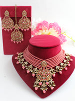 Zaira Necklace Set-Pink