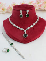 Paloma Necklace Set-Green