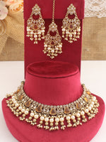 Anamika Necklace Set-Golden