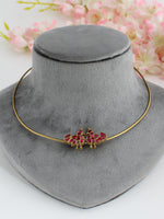 Jodhpur Hasli Necklace-Hot Pink