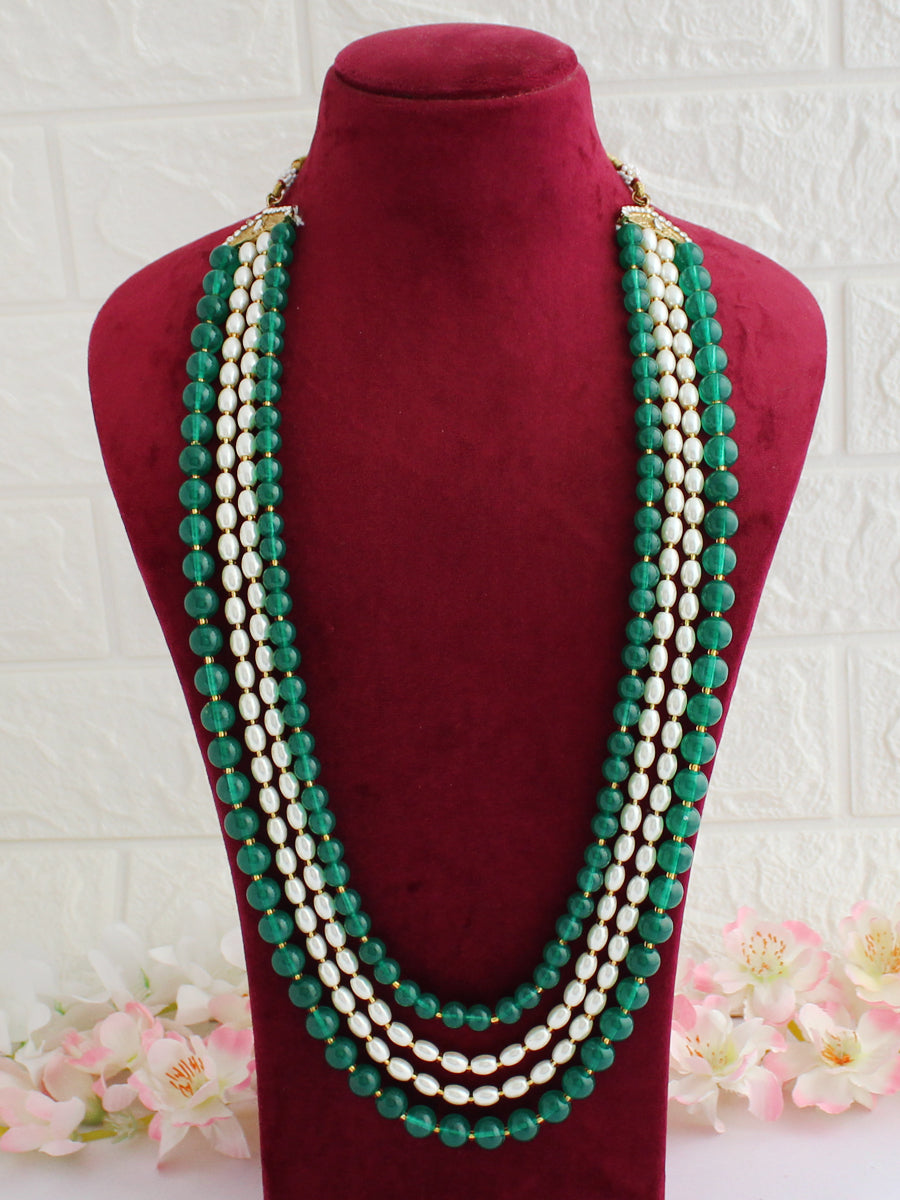 Harshit Groom Necklace - Green 