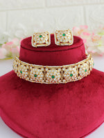 Nidhika Necklace Set-Green