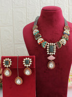 Gulbahar Necklace Set-Multicolor