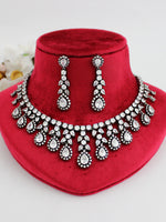 Angela Necklace Set-Antique Silver